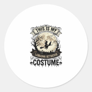 Labrador Retriever Witch Halloween Costume Shirt_1 Classic Round Sticker