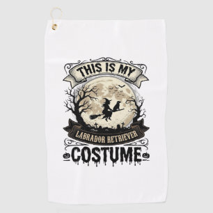 Labrador Retriever Witch Halloween Costume Shirt_1 Golf Towel