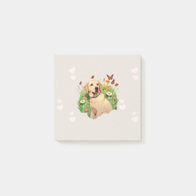 Labrador Retriever with butterflies Post-it Notes (Front)