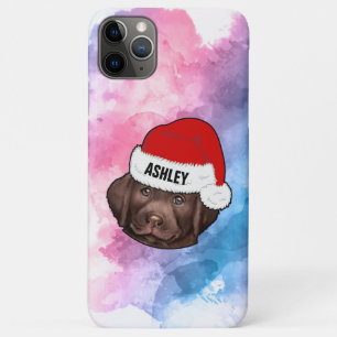 Labrador Retriever with Christmas Hat Holiday Dog  iPhone 11 Pro Max Case