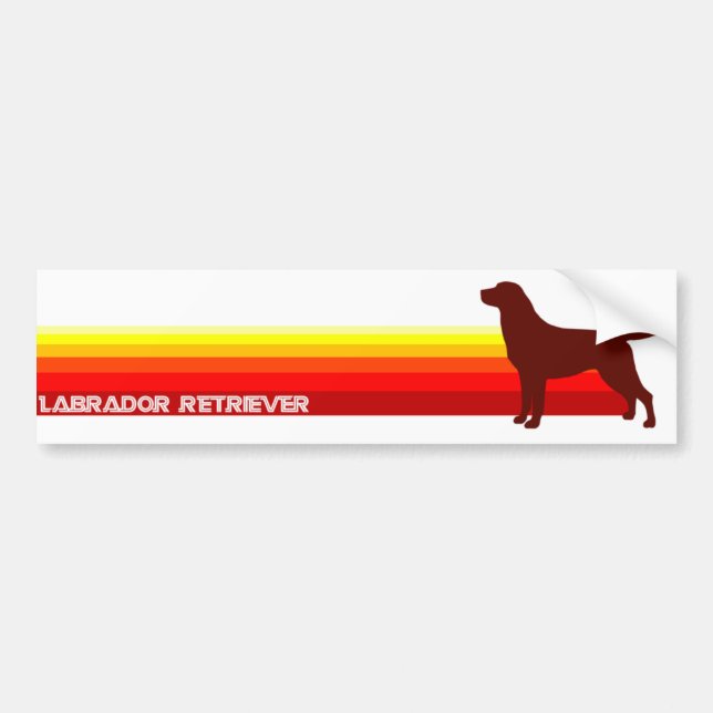 Labrador Retriever With Stripes Bumper Sticker (Front)