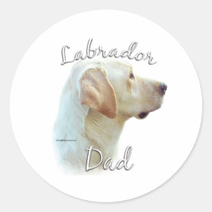 Labrador Retriever (yellow) Dad 2 Classic Round Sticker