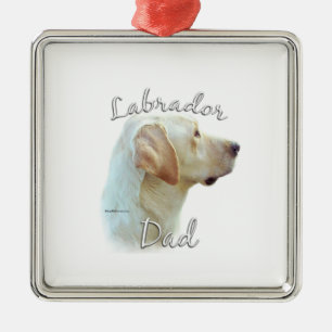Labrador Retriever (yellow) Dad 2 Metal Ornament