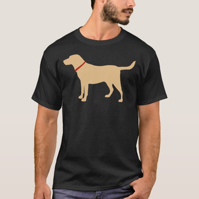 Labrador Retriever Yellow Lab Sticker T-Shirt (Front)
