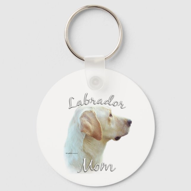 Labrador Retriever (yellow) Mum 2 Key Ring (Front)