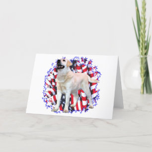 Labrador Retriever (yellow) Patriot Card