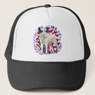 Labrador Retriever (yellow) Patriot Trucker Hat