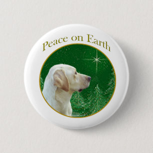 Labrador Retriever (yellow) Peace 6 Cm Round Badge