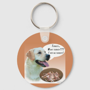 Labrador Retriever (yellow) Turkey Key Ring