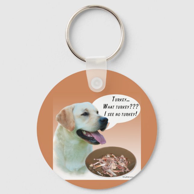 Labrador Retriever (yellow) Turkey Key Ring (Front)