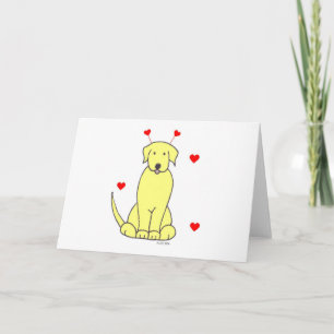 Labrador Retriever Yellow Valentine Ears Card