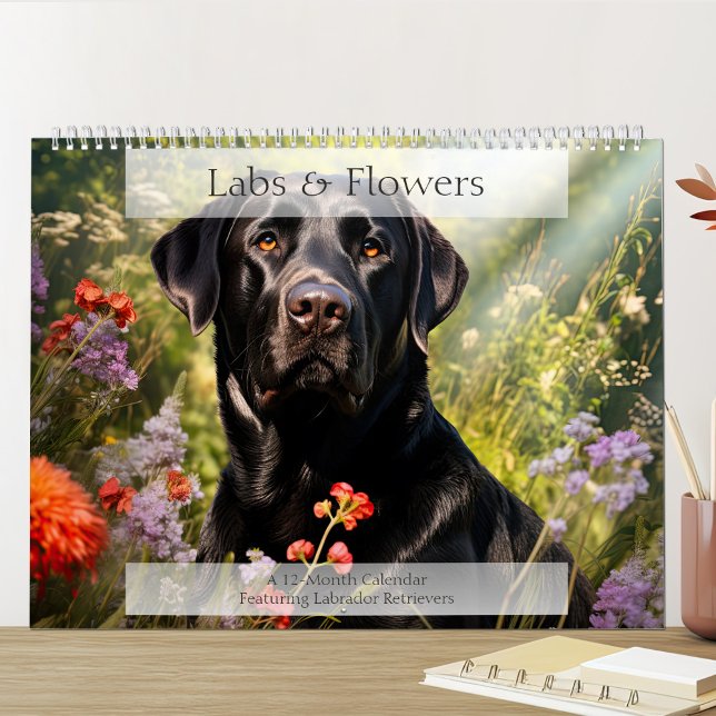 Labrador Retrievers Floral  Calendar (Creator Uploaded)