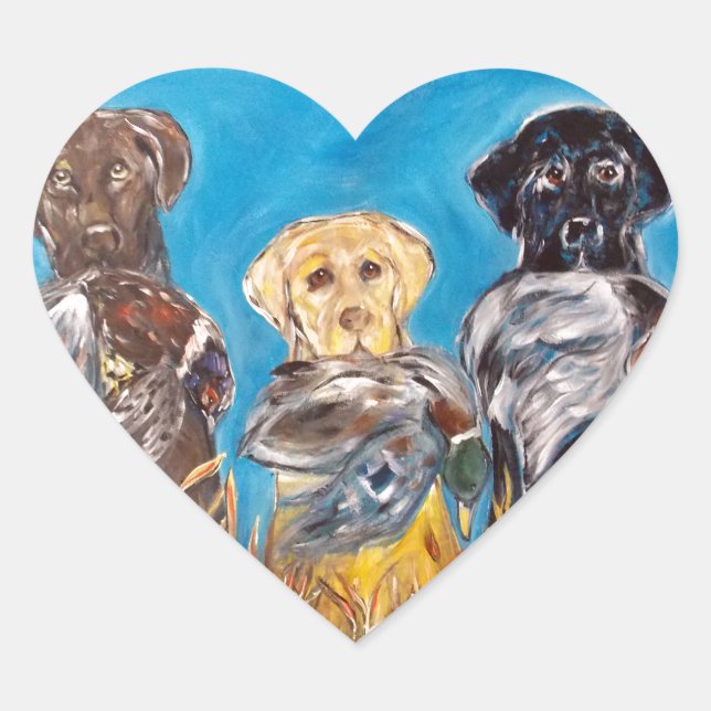 LABRADOR RETRIEVERS HEART STICKER (Front)
