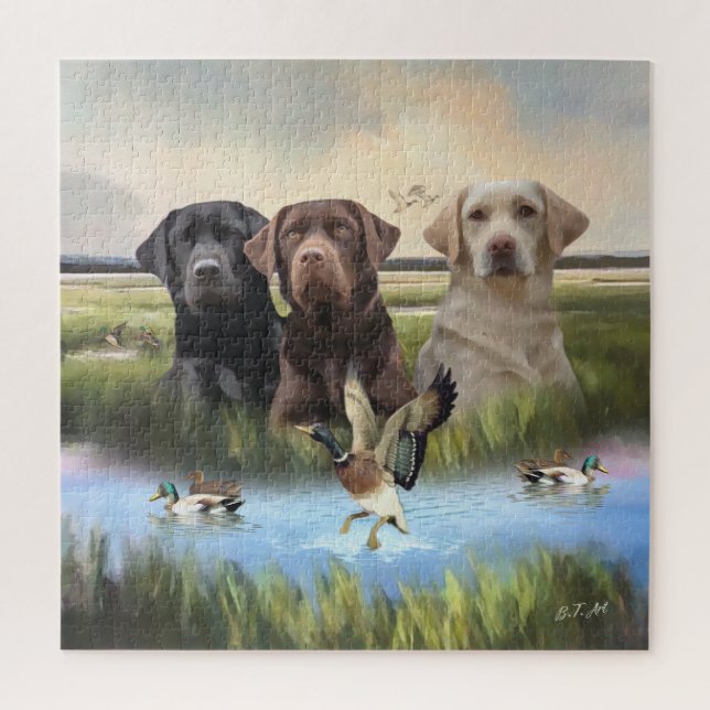Labrador Retrievers, (Hunting dogs)  Jigsaw Puzzle (Vertical)