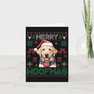 Labrador Retrievers Merry Christmas Woofmas Dog Lo Card