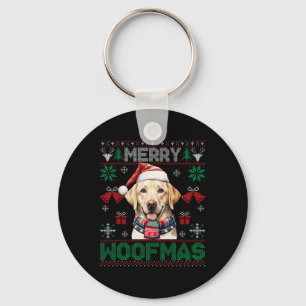 Labrador Retrievers Merry Christmas Woofmas Dog Lo Key Ring