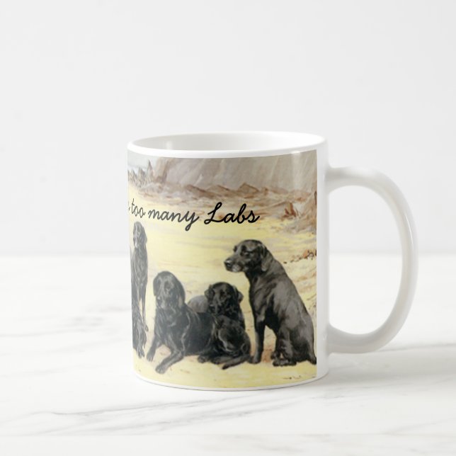 Labrador Retrievers On The Beach Mug (Right)