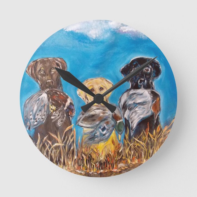 LABRADOR RETRIEVERS ROUND CLOCK (Front)