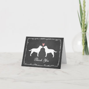 Labrador Retrievers Wedding Thank You Card