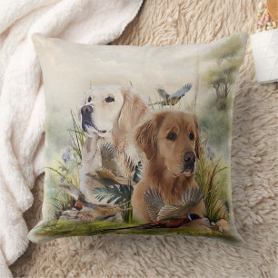 Labrador Retrievers with Pheasant ,Art Cushion