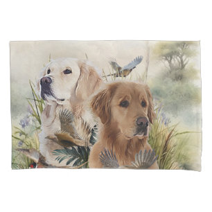 Labrador Retrievers with Pheasant ,Art  Pillowcase