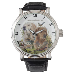 Labrador Retrievers with Pheasant ,Art Watch