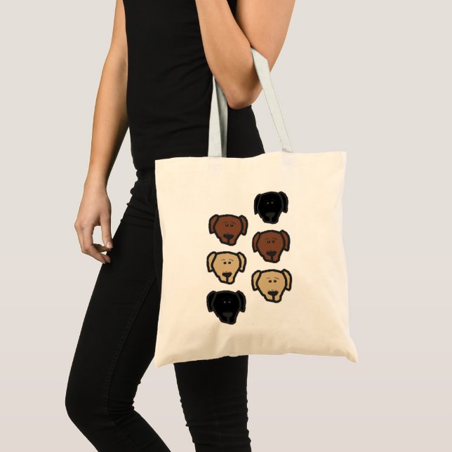 Labrador Retriver All Colours Head self Tote Bag (Front (Product))