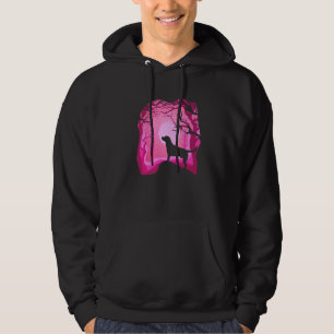 Labrador Retro Pink Labrador Dog Hoodie