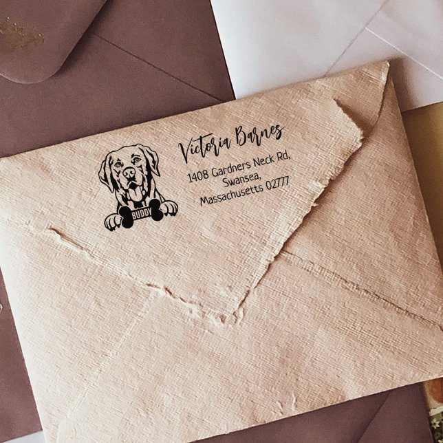 Labrador Return Address, Dog Breed Rubber Stamp (Creator Uploaded)