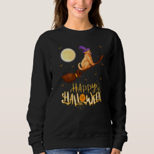 Labrador Ride Witch Shotgun Labrador Dog Halloween Sweatshirt