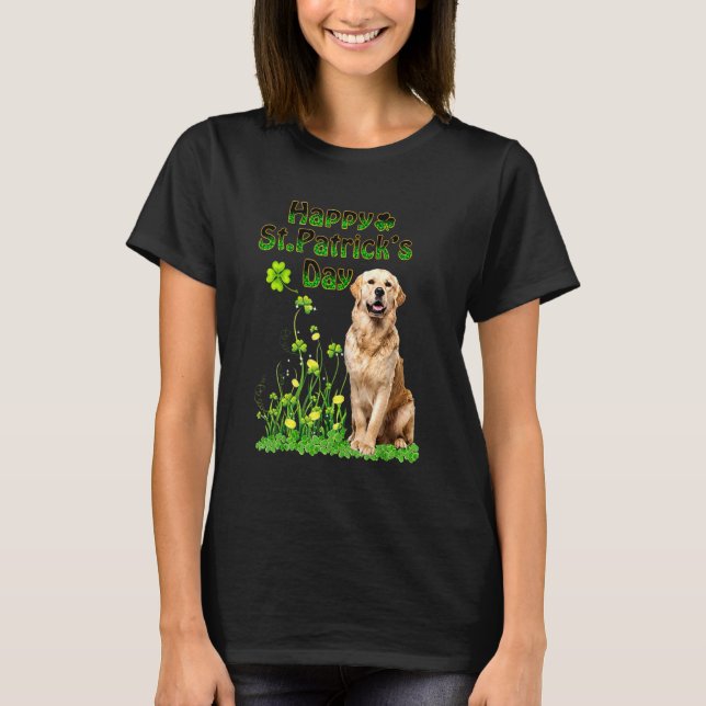 Labrador Shamrock St Patricks Day Lab Dog T-Shirt (Front)