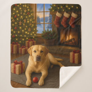 Labrador sherpa blanket