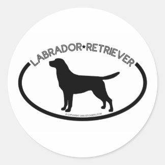 Labrador Silhouette Black Sticker