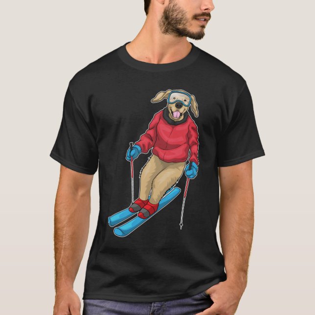 Labrador Skier Ski T-Shirt (Front)