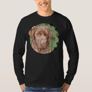 Labrador Splatter Paint Puppers Illustration T-Shirt