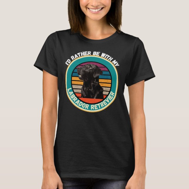 Labrador Sunset Head Eyes T-Shirt (Front)