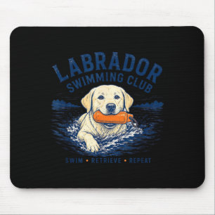 Labrador Swimming Club Funny Dog Lover Mouse Pad