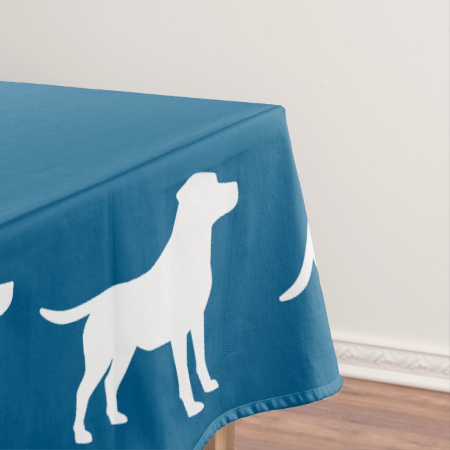 Labrador Theme - Dog Baby Shower Blue Lab Tablecloth (In Situ)