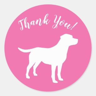 Labrador Theme Dog Baby Shower Pink Lab Classic Round Sticker