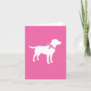 Labrador Theme Dog Baby Shower Pink Lab Thank You Card