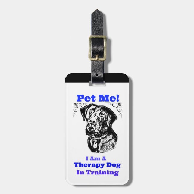 Labrador Therapy dog Tag (Front Vertical)