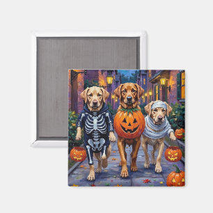 Labrador Trick-or-Treating in Halloween Costumes Magnet