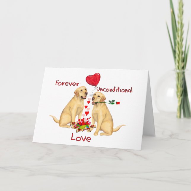 Labrador Valentine Holiday Card (Front)