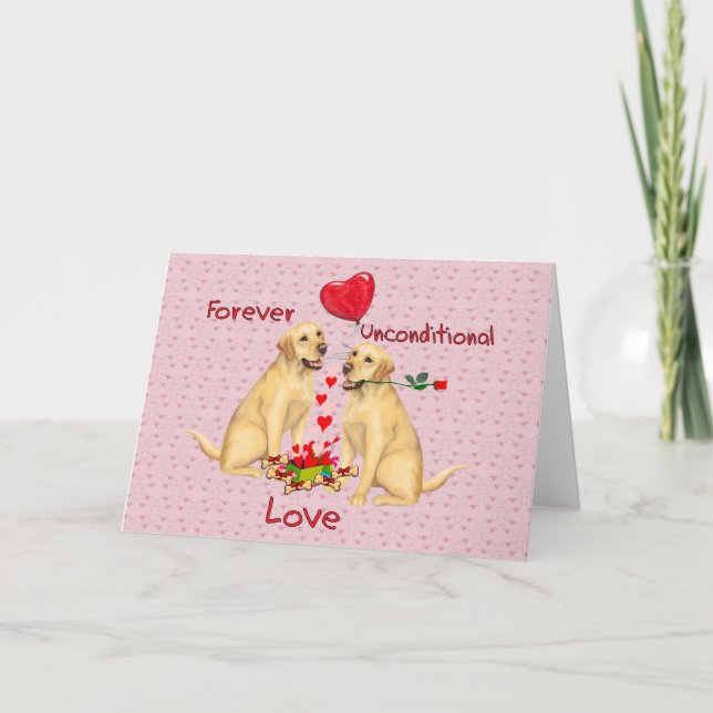 Labrador Valentine Holiday Card (Front)