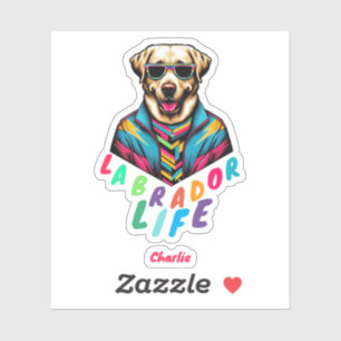 Labrador Wearing Sunglass Colorful Animal Lover