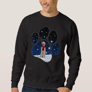 Labrador Winter Snow Paw Dogs Christmas 2 Sweatshirt