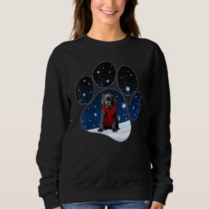 Labrador Winter Snow Paw Dogs Christmas 3 Sweatshirt