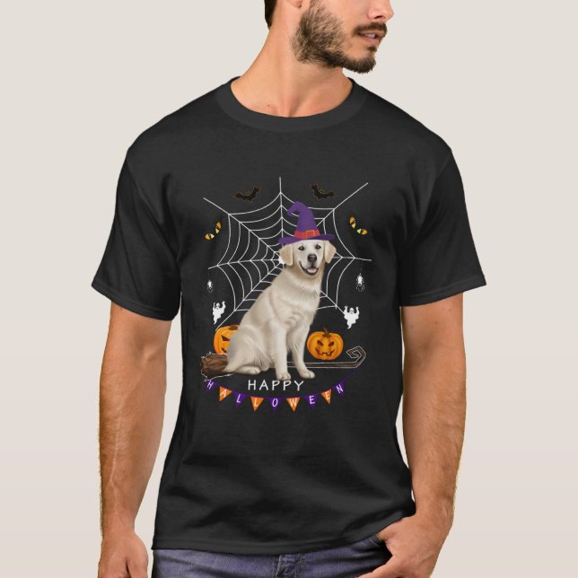 Labrador Witch Pumpkin Halloween Kids Mens Womens  T-Shirt (Front)