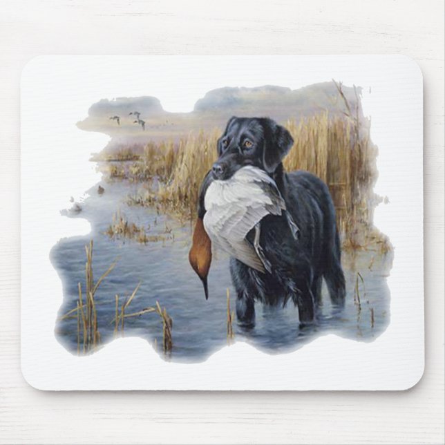 Labrador with Duck- Duck Hunting Mouse Pad (Front)