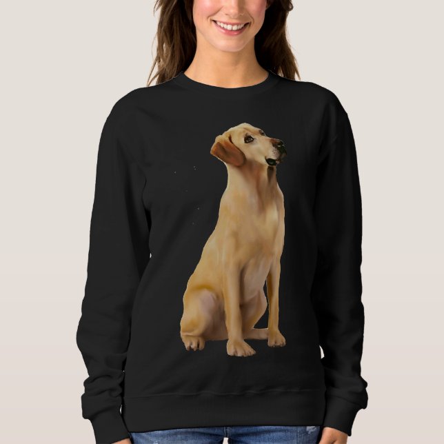 Labrador Yellow Looking Up Sweatshirt (Front)